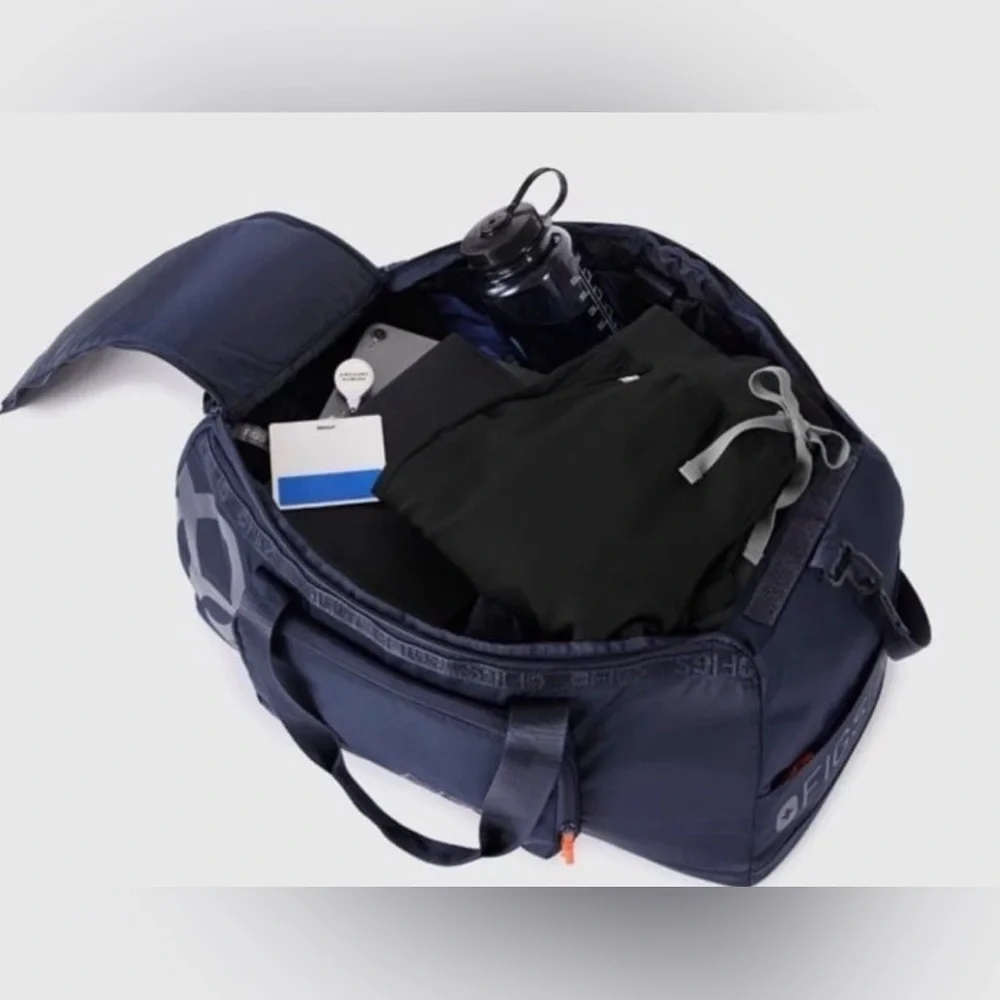 NEW Figs Aya Healthcare Midnight Navy Nylon Weekender Duffle Work Bag